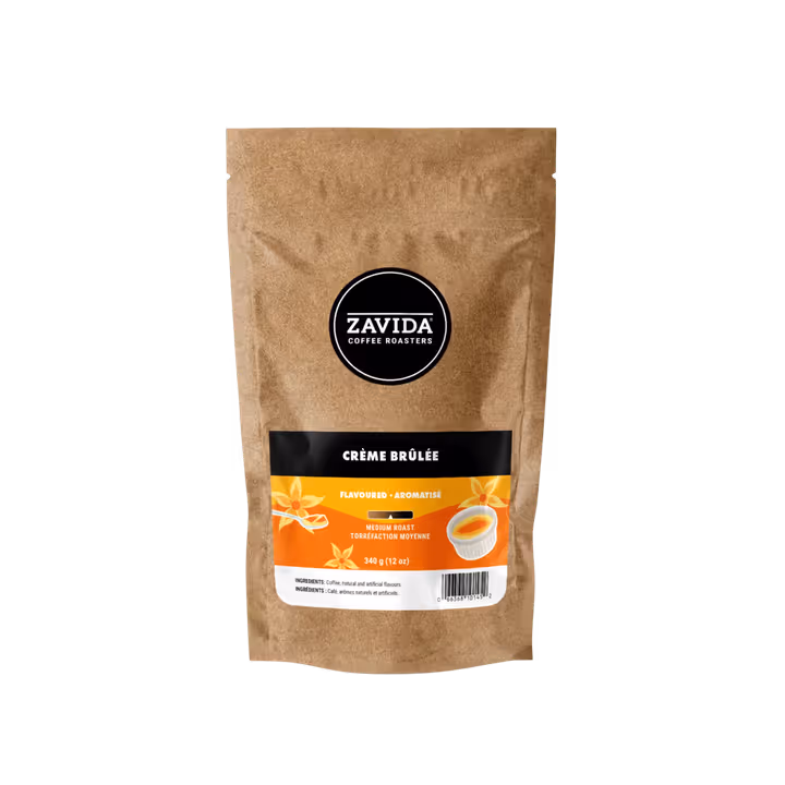 Zavida Creme Brulee cafea boabe cu aroma de zahar caramelizat 340g