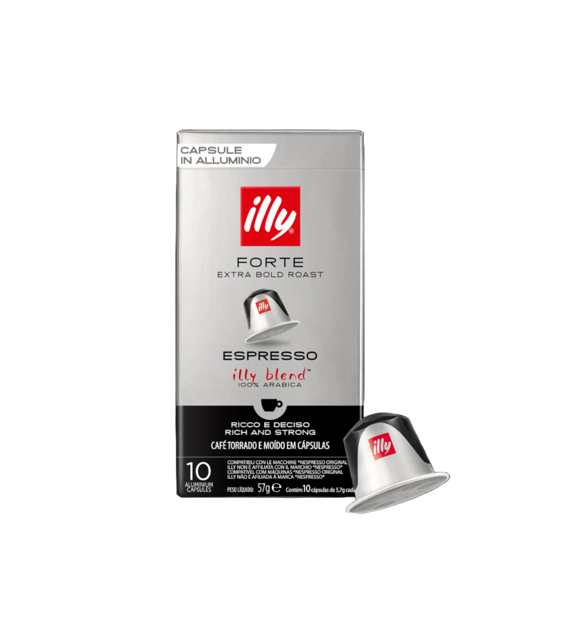Illy Forte 10 capsule compatibile Nespresso