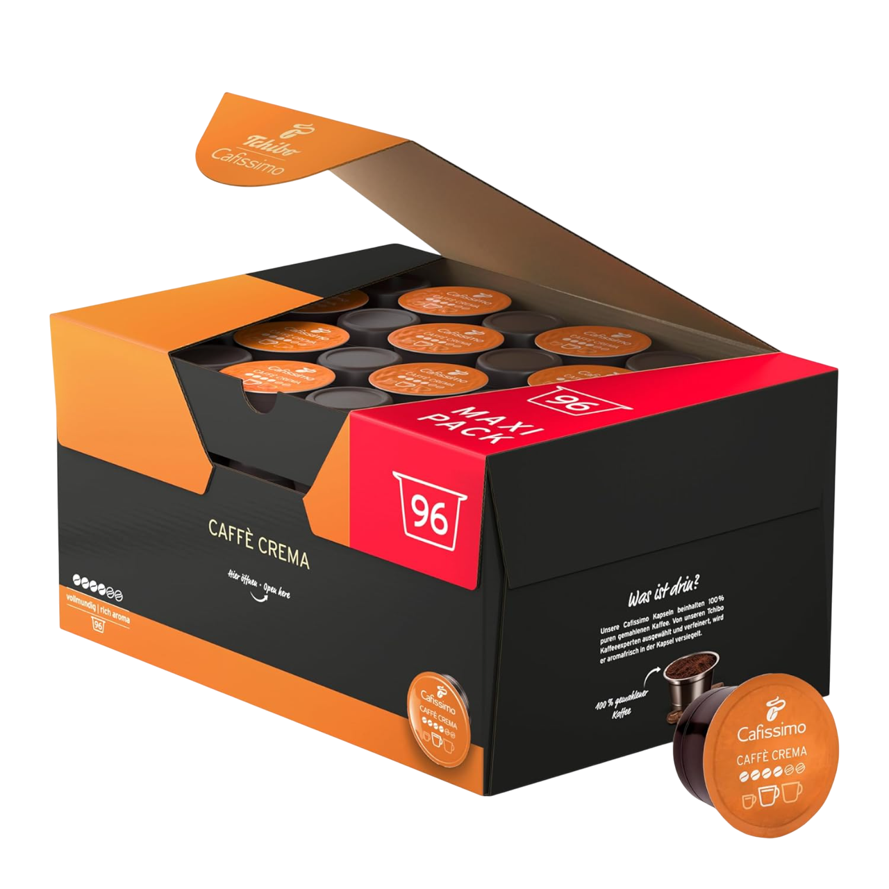 Pachet Capsule Tchibo Cafissimo Caffe Crema Vollmundig (Rich Aroma) 96 buc.